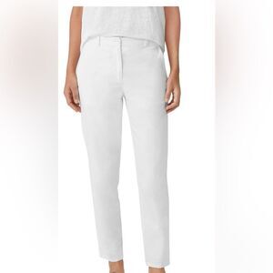 Eileen Fisher White High Rise Cropped Pants Tapered Hemp Cotton New Size 10P
